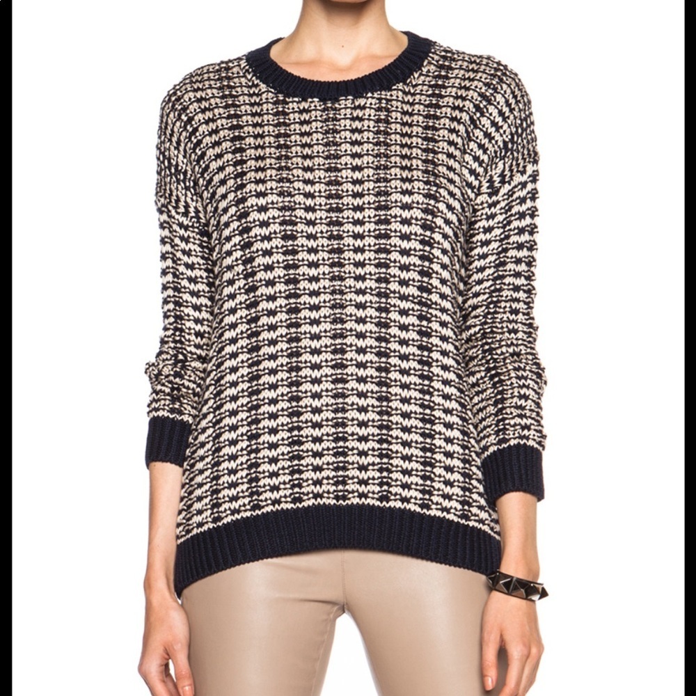 Vince Mercerized Texture Knit Sweater